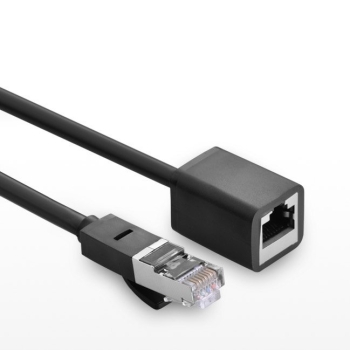 Przedłużacz do kabla skrętki FTP Ethernet RJ45 Cat 6 1000 Mbps 2m czarny