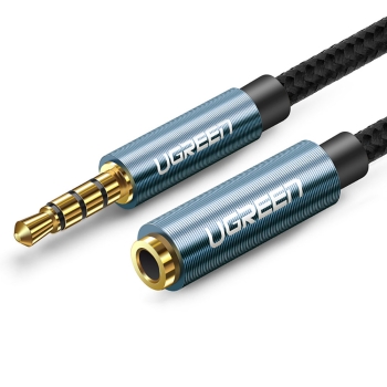 Przedłużacz kabel adapter audio AUX mini jack 3.5mm 1.5m niebieski