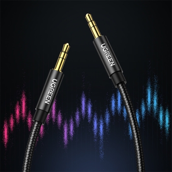 Kabel przewód audio 2x mini jack 3.5mm 2m czarny