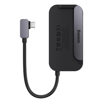 4w1 Rozdzielacz portów PadJoy HUB USB do tabletu smartfona USB-C HDMI mini jack ciemnoszary