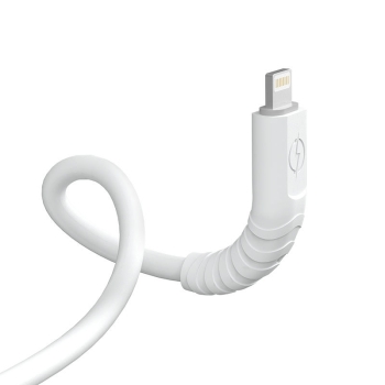 Kabel przewód elastyczny USB-C - Lightning iPhone biały