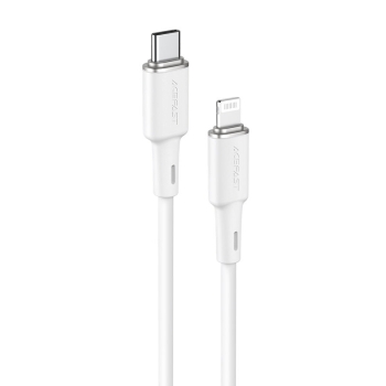 Kabel przewód do iPhone MFI USB-C - Lightning 30W 3A 1.2m biały