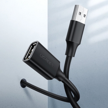 Przedłużacz adapter do kabla przewodu USB 2.0 50cm czarny