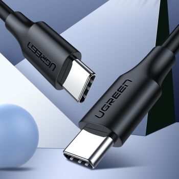 Kabel przewód USB-C do ładowania i transferu danych 3A 0.5m czarny