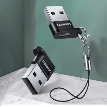 Przejściówka adapter gniazdo z wtyczki USB-C na USB czarny