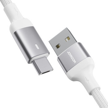 Kabel przewód USB - micro USB do szybkiego ładowania i transferu 2.4A 2m biały