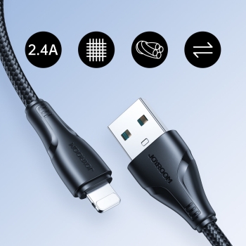 Przewód kabel iPhone Surpass Series USB - Lightning 2.4 3m czarny