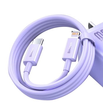 Kabel do szybkiego ładowania iPhone USB-C - Lightning PD 20W 1m fioletowy