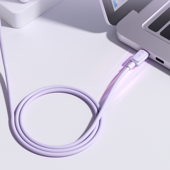 Kabel przewód USB-C - USB-C 100W 1.2m fioletowy