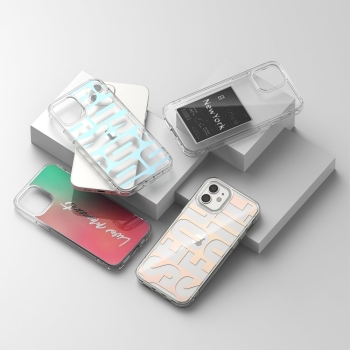 Pancerne etui pokrowiec z żelową ramką iPhone 12 mini Fusion Design czarno-przezroczysty