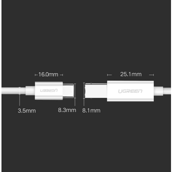 Kabel przewód do drukarki USB-C - USB-B 480Mb/s 1m biały