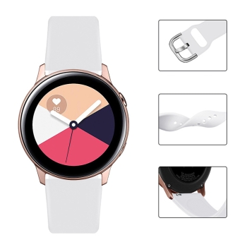 Uniwersalny silikonowy pasek do smartwatcha Silicone Strap TYS szer. 20mm szary