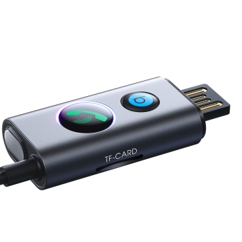 Samochodowy bezprzewodowy odbiornik nadajnik Audio USB AUX TF Card JR-CB7 szary