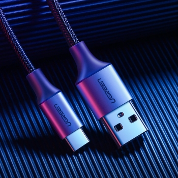 Kabel przewód USB - USB-C QC 3.0 3A 1m szary