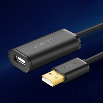 Aktywny przedłużacz kabla przewodu USB-A 2.0 480Mb/s 25m czarny