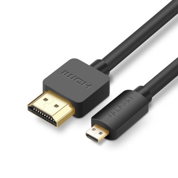 Kabel przewód Audio Video microHDMI - HDMI 2.0 2m czarny