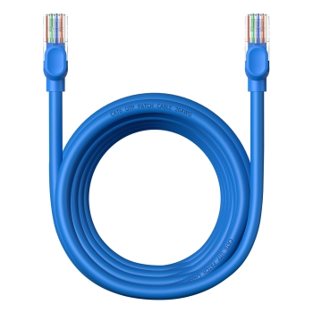 Kabel przewód sieciowy Ethernet Cat 6 RJ-45 1000Mb/s skrętka 5m niebieski