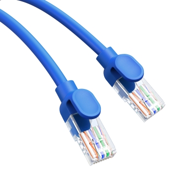 Kabel przewód sieciowy Ethernet Cat 6 RJ-45 1000Mb/s skrętka 3m niebieski