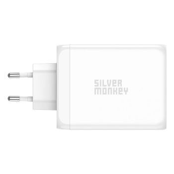 Mocna ładowarka GaN 200W 3xUSB-C PD USB-A QC 3.0 biała